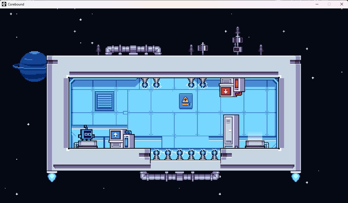 I started studying <a href="/GameMakerEngine/">GameMaker</a> this year, I'm almost finished with this project, I really enjoyed the whole process. 

Corebound is the name of the game

#gamemaker