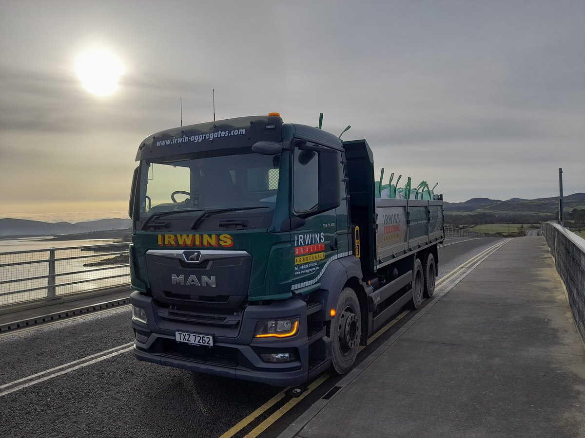 A load of filter sand crossing the Harry Blaney Bridge, Donegal on the way to Tullyconnell water treatment plant  
#watertreatment #filtrationmedia