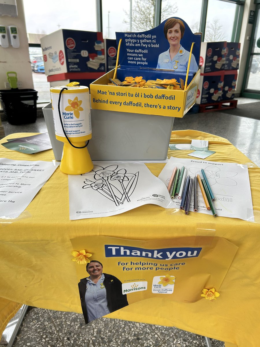 Lucy K (@lucyduk) on Twitter photo Thank you / Diolch to the generous people of Wrexham who supported <a href="/mariecurieuk/">Marie Curie</a> today for the Great Daffodil Appeal 💛 Your donations help make sure that Marie Curie can be there for more people at the end of life.
Thank you to <a href="/Morrisons/">Morrisons</a> for hosting us too 👏 <a href="/MarieCurieCymru/">Marie Curie Cymru</a> Thank you / Diolch to the generous people of Wrexham who supported <a href="/mariecurieuk/">Marie Curie</a> today for the Great Daffodil Appeal 💛 Your donations help make sure that Marie Curie can be there for more people at the end of life.
Thank you to <a href="/Morrisons/">Morrisons</a> for hosting us too 👏 <a href="/MarieCurieCymru/">Marie Curie Cymru</a>