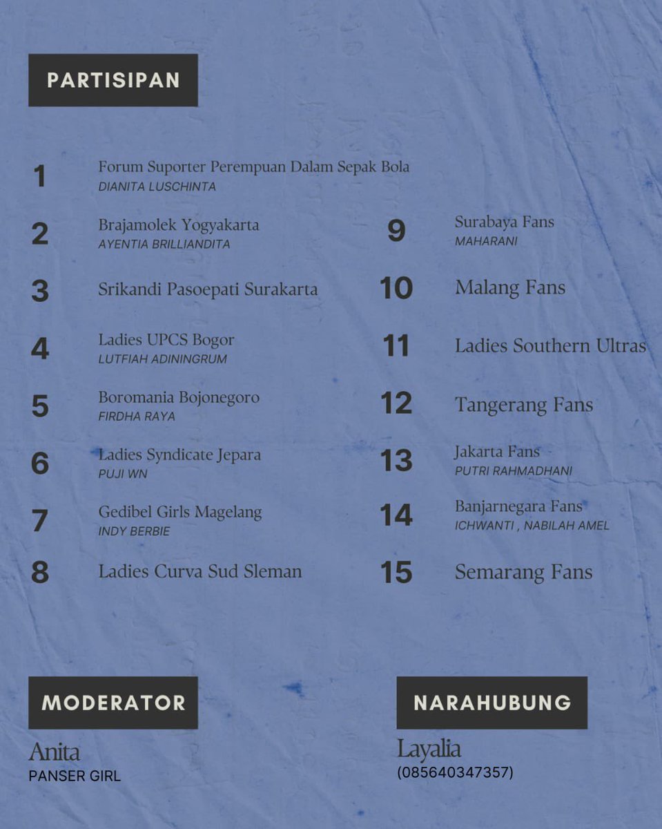 𝑫𝒂𝒍𝒂𝒎 𝑹𝒂𝒏𝒈𝒌𝒂 𝑴𝒆𝒎𝒑𝒆𝒓𝒊𝒏𝒈𝒂𝒕𝒊 𝑯𝒂𝒓𝒊 𝑷𝒆𝒓𝒆𝒎𝒑𝒖𝒂𝒏 𝑰𝒏𝒕𝒆𝒓𝒏𝒂𝒔𝒊𝒐𝒏𝒂𝒍 𝟐𝟎𝟐𝟓

Mengundang Suporter Perempuan &amp; Masyarakat Umum turut serta dalam Diskusi terbuka bertajuk "𝑺𝒖𝒑𝒐𝒓𝒕𝒆𝒓 𝑷𝒆𝒓𝒆𝒎𝒑𝒖𝒂𝒏 𝑴𝒆𝒍𝒂𝒘𝒂𝒏 𝑲𝒆𝒌𝒆𝒓𝒂𝒔𝒂𝒏!"
