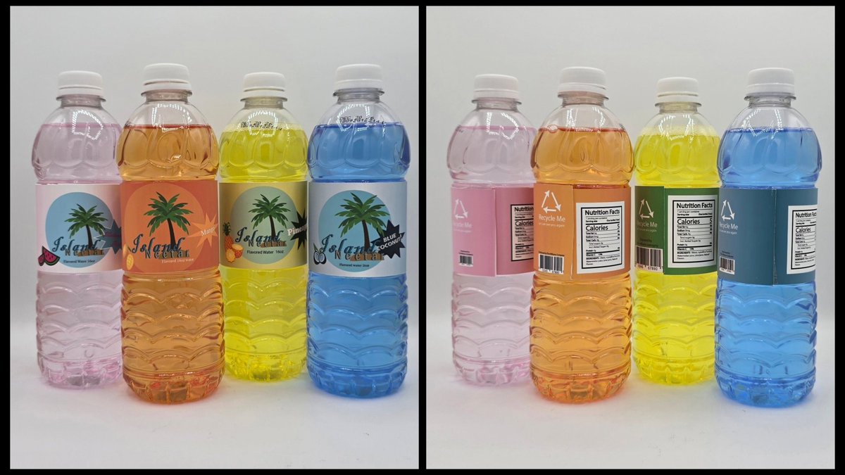 Congrats to the winners of the Digital Arts II Bottle Label Project. Each group designed a brand &amp; created a product line. A big thanks to our community for helping us select the winners! 1st Place in Class 1 &amp; Overall - H2 Fruit | 1st Place in Class 2 - Island Tropics <a href="/DCS_CTE/">Dickson County Schools CTE</a>