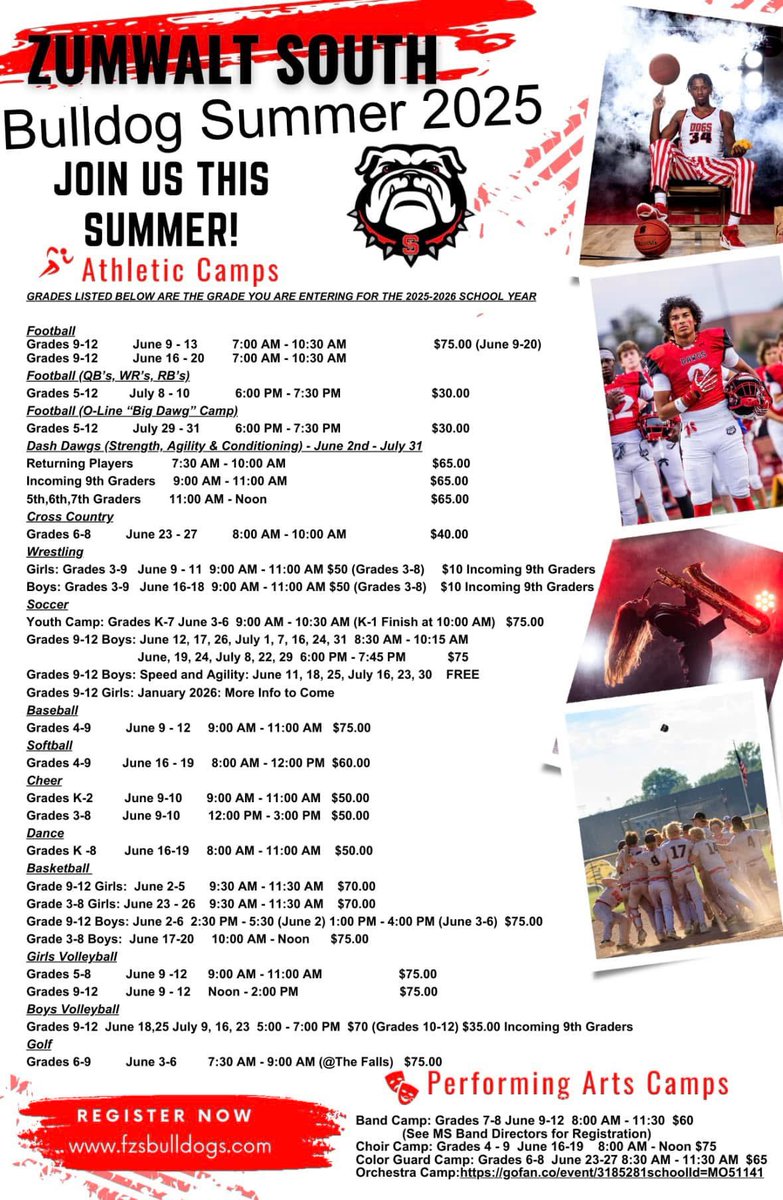 BulldogFootballFam (@fzsftballclub) on Twitter photo Sign up for summer camp!
fzs-ar.rschooltoday.com/home
<a href="/FZS_Football/">Fort Zumwalt South Bulldog Football</a> Sign up for summer camp!
fzs-ar.rschooltoday.com/home
<a href="/FZS_Football/">Fort Zumwalt South Bulldog Football</a>