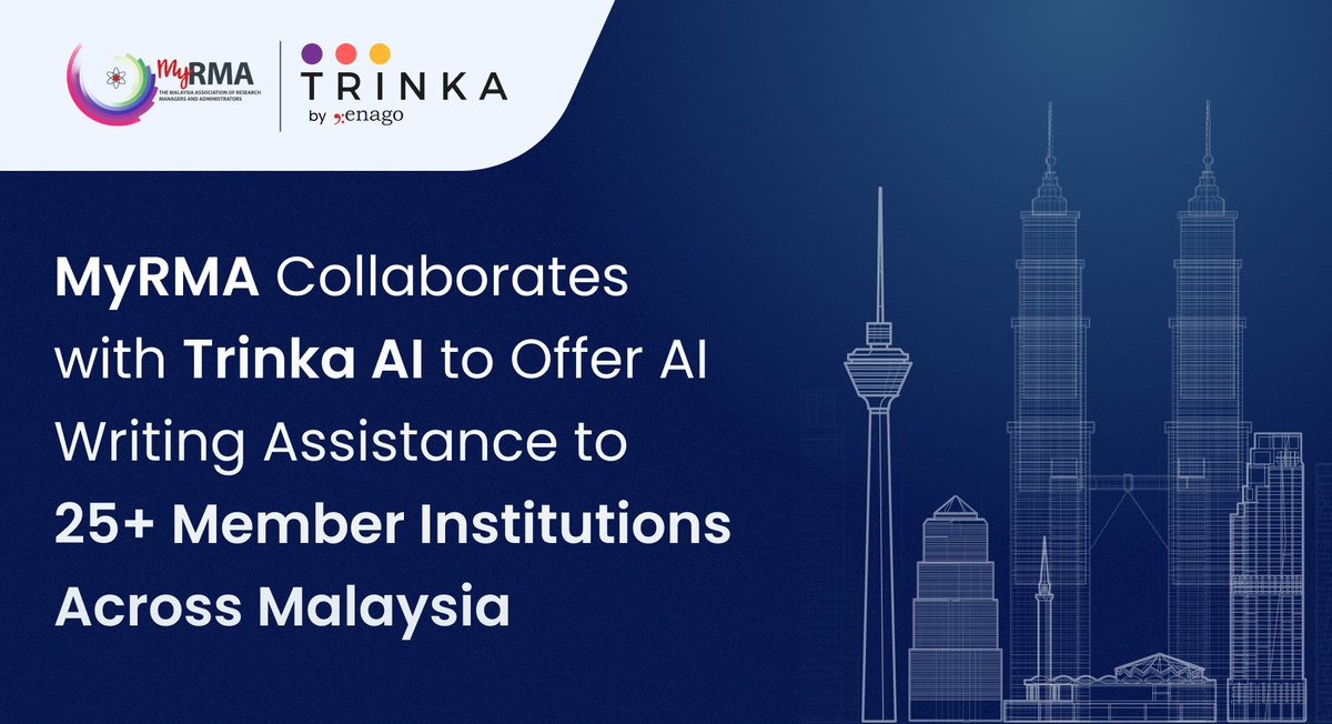 📢 Exciting Partnership!

MYRMA &amp; Trinka.ai join forces to empower 25+ Malaysian institutions with AI-driven writing support, enhancing research quality &amp; global impact.

Learn more: trinka.ai/news/myrma-col…

#ENAGO #MyRMA #TrinkaAI #AIforResearch