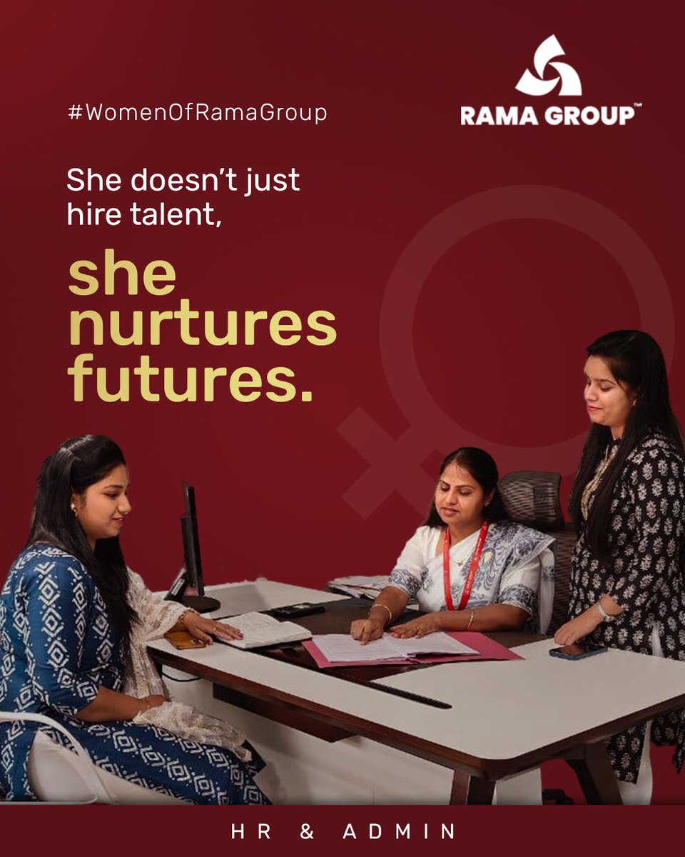 RamaGroup_India's tweet photo. In HR &amp; Admin, she is the foundation that nurtures, leads, and empowers.

With strength and empathy, she builds teams and shapes futures.

Happy Women’s Day to the amazing women of our team as well as all the beautiful women out there!

#RamaGroup #SheLeadsNow #WomenOfRama https://t.co/z1w5KekAFz