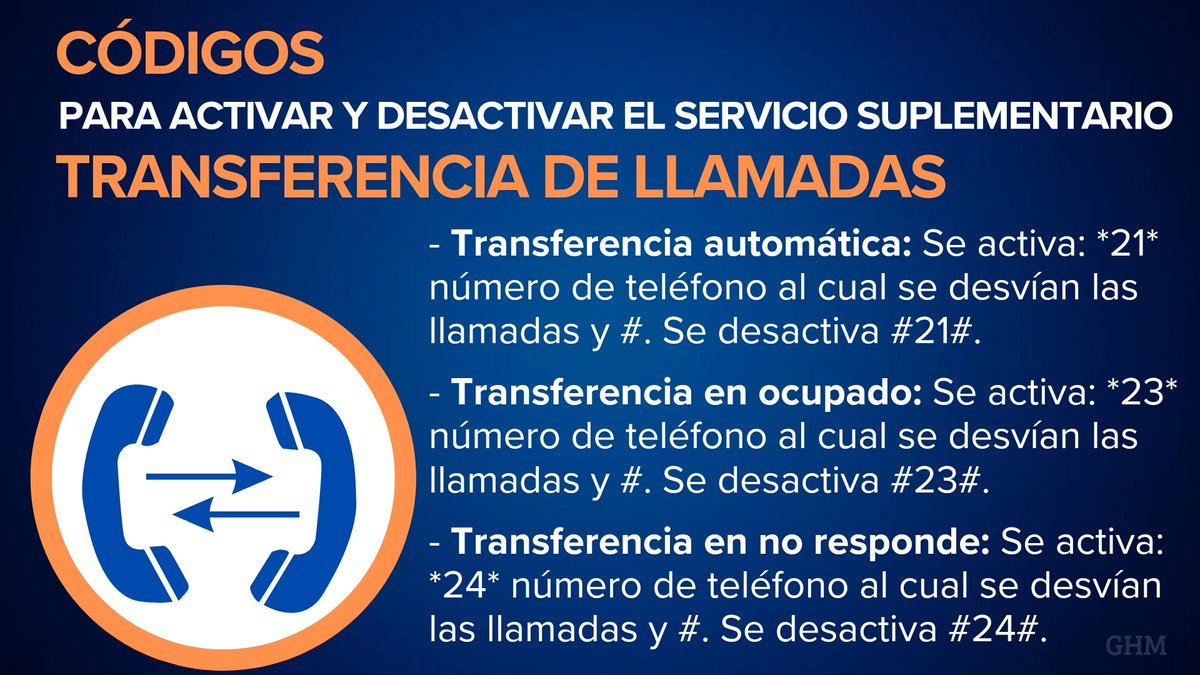 HungGisselle1's tweet image. ¡ Aproveche más su teléfono ☎️!
¡Active el servicio suplementario Transferencia de llamadas! 👌👇
#ServiciosSuplementarios #STB