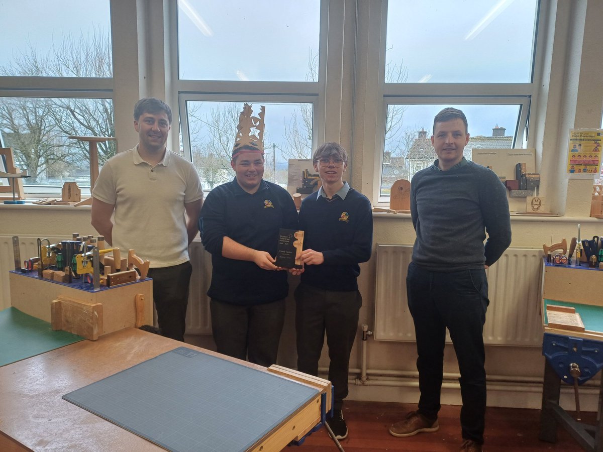 Colaiste Aindriu (@colaisteaindriu) on Twitter photo Peadar Nolan and Kenneth Hickey pictured with their mini-company teachers Mr. Dowling and Mr. Cantwell and principal Ms. Kennedy, proudly displaying their award from the Carlow Student Enterprise Awards 2025.
#creativity
#enterprise
#ExcellenceInEducation
<a href="/KCETB_Schools/">KCETB Schools</a> Peadar Nolan and Kenneth Hickey pictured with their mini-company teachers Mr. Dowling and Mr. Cantwell and principal Ms. Kennedy, proudly displaying their award from the Carlow Student Enterprise Awards 2025.
#creativity
#enterprise
#ExcellenceInEducation
<a href="/KCETB_Schools/">KCETB Schools</a>
