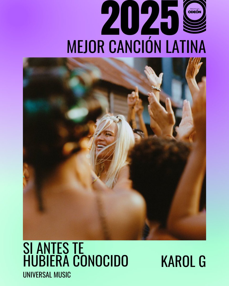 ¡Felicidades <a href="/karolg/">LABICHOTA</a> por recibir el Premio Odeón a Mejor Canción Latina del Año !🏆

<a href="/UniversalSpain/">UniversalMusicSpain</a> <a href="/AGEDI_es/">AGEDI</a>