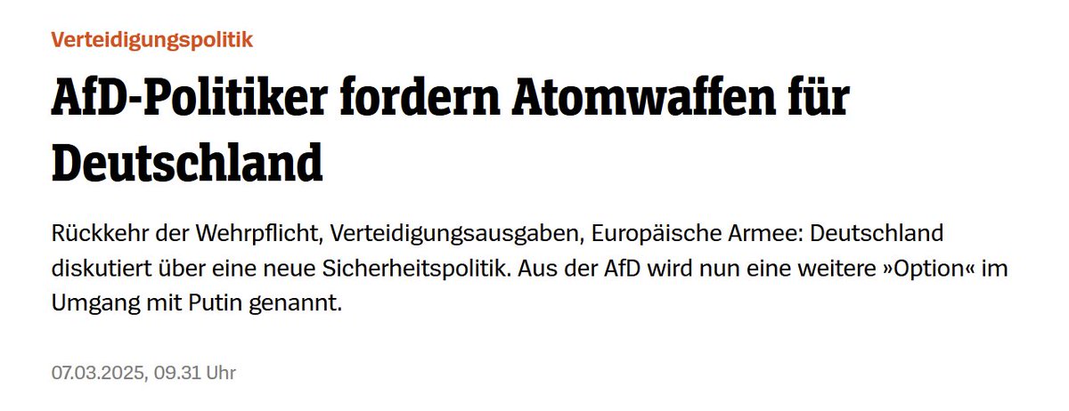 Schuldenbremse, Atomwaffen, Grundgesetzänderungen.

Es ist geisteskrank, dass wir für solche Entscheidungen keine direkte Demorkatie einführen und das Volk selbst bestimmen lassen, anstatt Politiker mit sehr zweifelhaften Trackrecord die Entscheidung überlassen.
