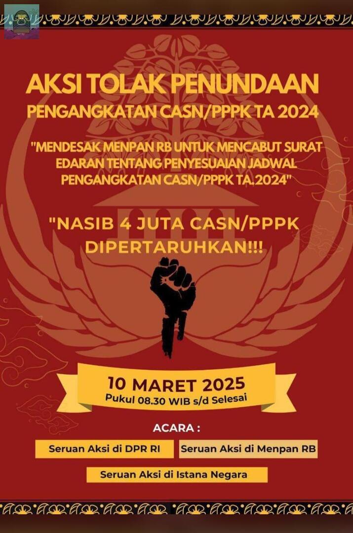 💚 AJAKAN UNTUK AKSI

Mari perjuangkan hak kita, untuk umum juga boleh, karena kemungkinan besar CPNS 2025 ditiadakan juga. PPPK 2024 dan CPNS 2024 jangan diam lihat kedzoliman di depan mata. Tidak ada p4ndem1 tapi pengangkatan secara sepihak dibatalkan!!