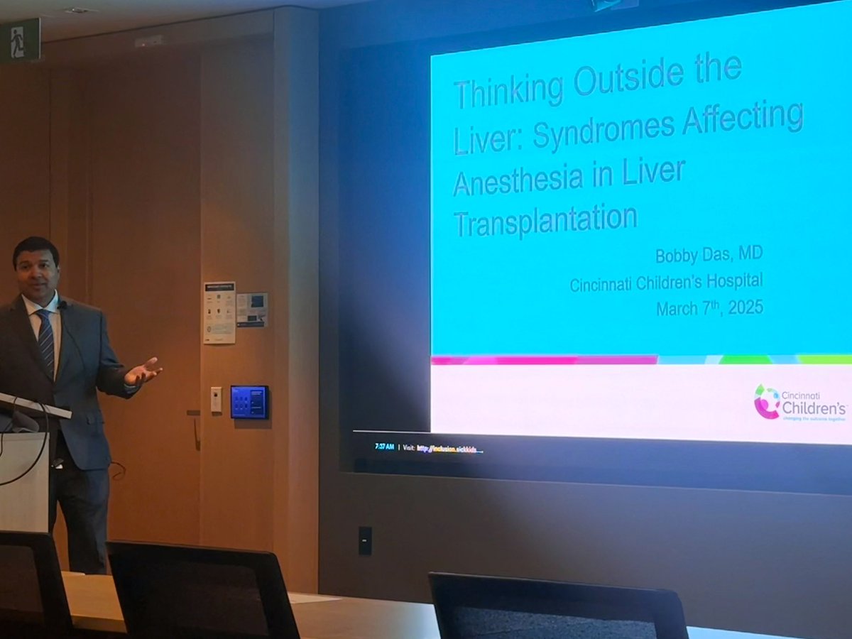 SickKids Anesthesia and Pain Medicine (@skanesthesia) on Twitter photo We welcome Dr Bobby Das from <a href="/CincyChildrens/">Cincinnati Children's</a> presenting on liver syndromes at our departmental ground rounds today, here as part of a visiting professor exchange. Welcome to Toronto!
#PedsAnes We welcome Dr Bobby Das from <a href="/CincyChildrens/">Cincinnati Children's</a> presenting on liver syndromes at our departmental ground rounds today, here as part of a visiting professor exchange. Welcome to Toronto!
#PedsAnes
