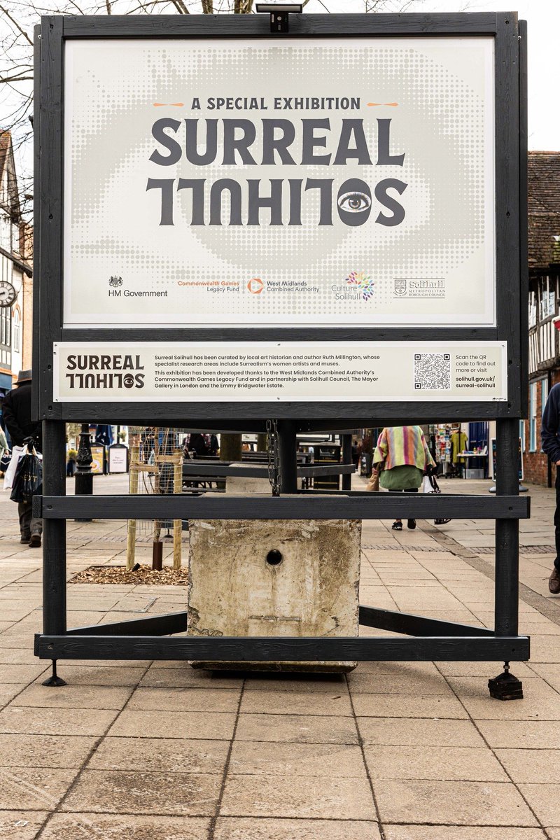 𝗦𝗨𝗥𝗥𝗘𝗔𝗟 𝗦𝗢𝗟𝗜𝗛𝗨𝗟𝗟 𝗶𝘀 𝗼𝗳𝗳𝗶𝗰𝗶𝗮𝗹𝗹𝘆 𝗼𝗽𝗲𝗻! A free, outdoor #exhibition celebrating Surrealist #artist #poet Emmy Bridgwater. Visit #Solihull High St &amp; explore a selection of her works &amp; newly commissioned works by 29 local artists.
thecoretheatresolihull.co.uk/whats-on/all-s…