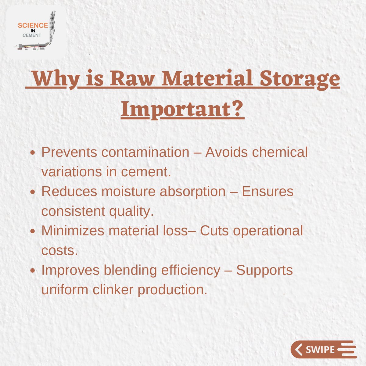 ScienceC79853's tweet photo. Here's a social media post for efficient raw material storage for the cement industry:

"Optimize your raw material storage and maximize efficiency!
📞 Contact us: +91 9059081892
🌐 Visit: https://t.co/nvJu4A53KY https://t.co/tKeOh73KAr