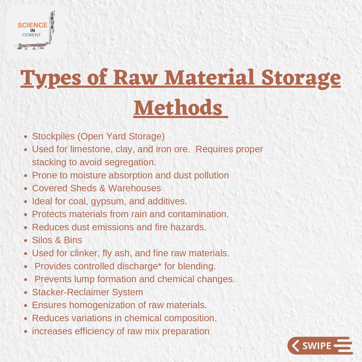 ScienceC79853's tweet photo. Here's a social media post for efficient raw material storage for the cement industry:

"Optimize your raw material storage and maximize efficiency!
📞 Contact us: +91 9059081892
🌐 Visit: https://t.co/nvJu4A53KY https://t.co/tKeOh73KAr
