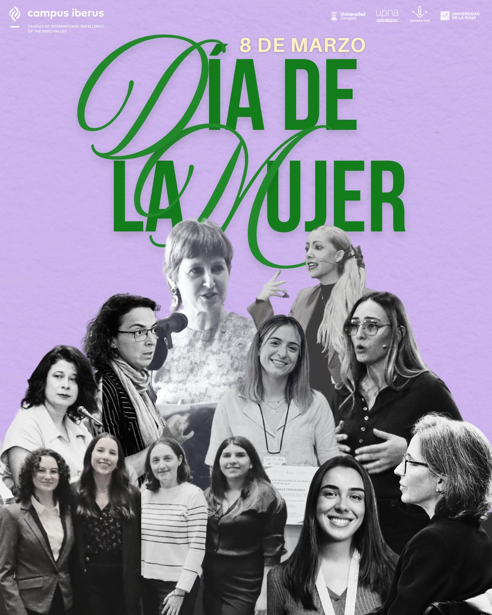 🟪Hoy, 8 de marzo, Día Internacional de
la Mujer, reivindicamos los derechos de las mujeres, su participación en la sociedad y la búsqueda de la
igualdad entre géneros.
💪Desde Campus Iberus apoyamos la unión de las
personas que defienden la igualdad de oportunidades
 y trato #8M