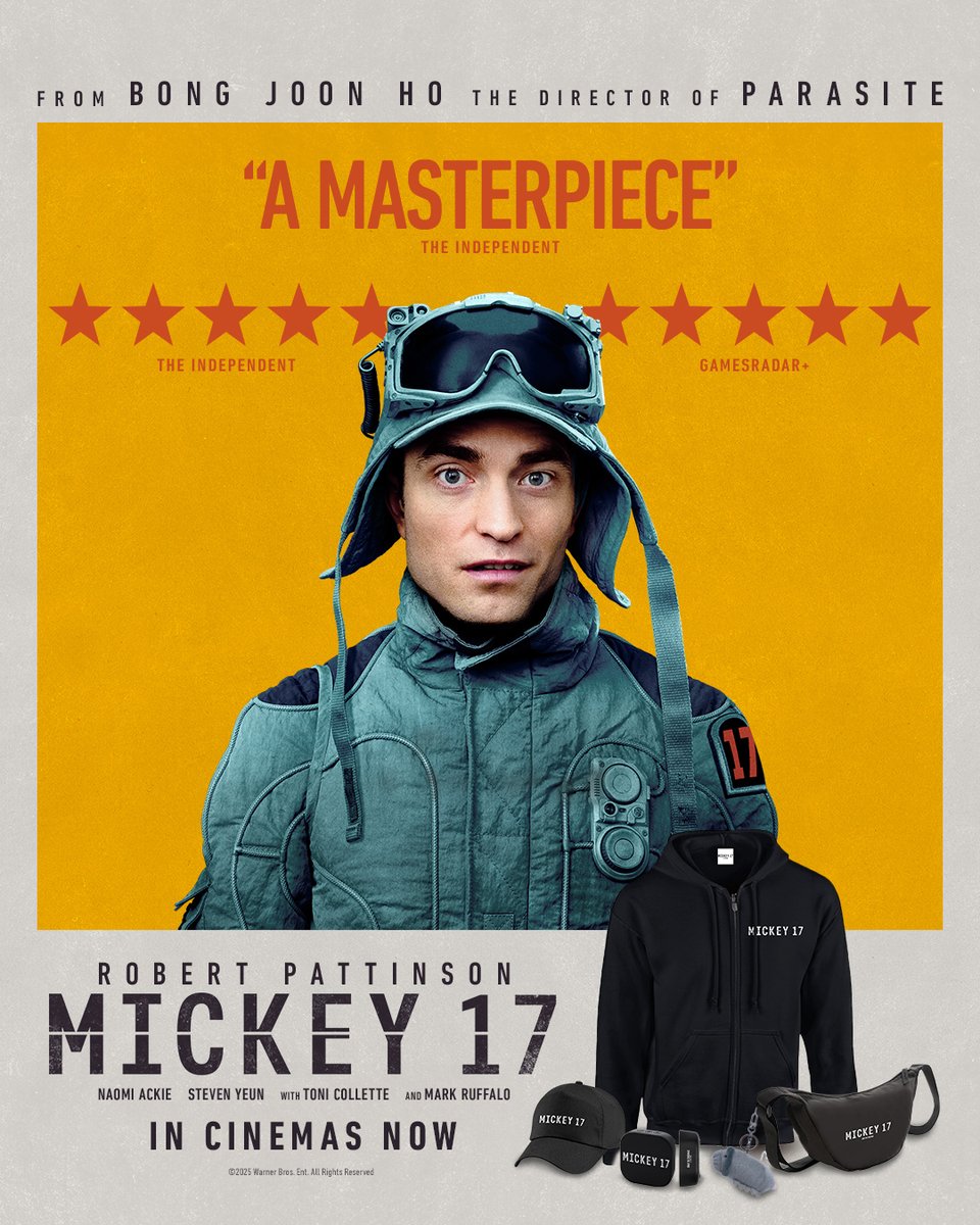 To celebrate the release of Mickey 17, we’re giving you the chance to WIN* an epic merch bundle 🎬✨
 
All you need to do is follow us X and tag your movie bestie! 🎉
 
Watch Mickey 17 on the big screen now!

*T&amp;Cs apply bit.ly/4i1BgU3