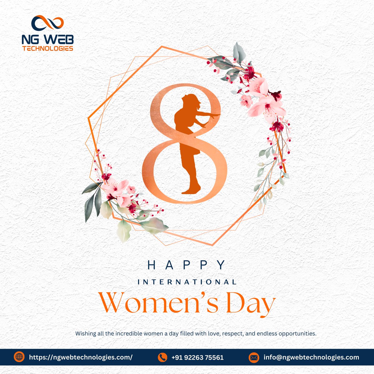 NG_Web_Tech's tweet image. Happy Women’s Day from NG Web Technologies! 🌸

Today, we celebrate the strength, creativity, and resilience of women everywhere. 💪✨ Your innovation and leadership continue to inspire us!

Let’s empower, support, and uplift each other every day. 💜

#HappyWomensDay