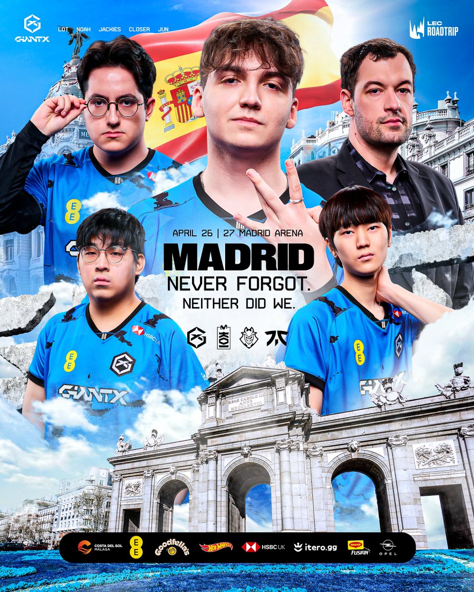THE <a href="/LEC/">LEC</a> IS HEADED TO MADRID 🇪🇸 

We are ready to take our stand on familiar soil ⚔️

You will not forget. 

#WeAreGIANTX | #LECRoadtrip