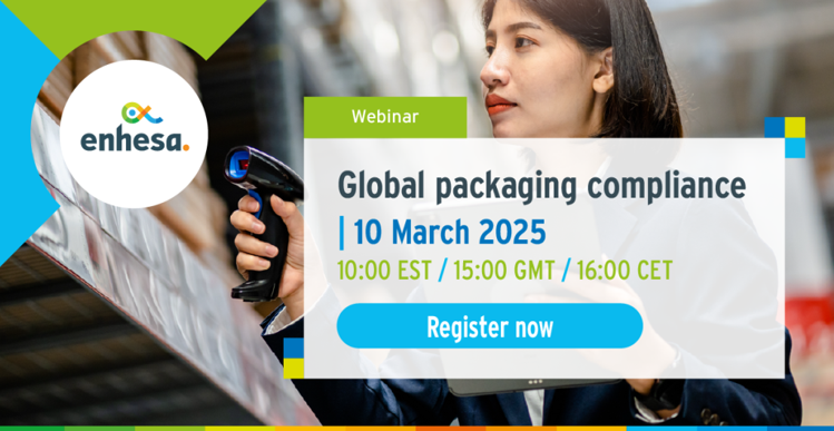 Enhesa's tweet image. Don’t miss our free webinar on packaging compliance for insights on packaging regulations around the world. 

Monday 10 March 2025 
10:00 EST / 15:00 GMT / 16:00 CET
Join us – it’s free!

hubs.li/Q038pRbK0

#ProductPackaging #Chemicals #Compliance #RegulatoryUpdates