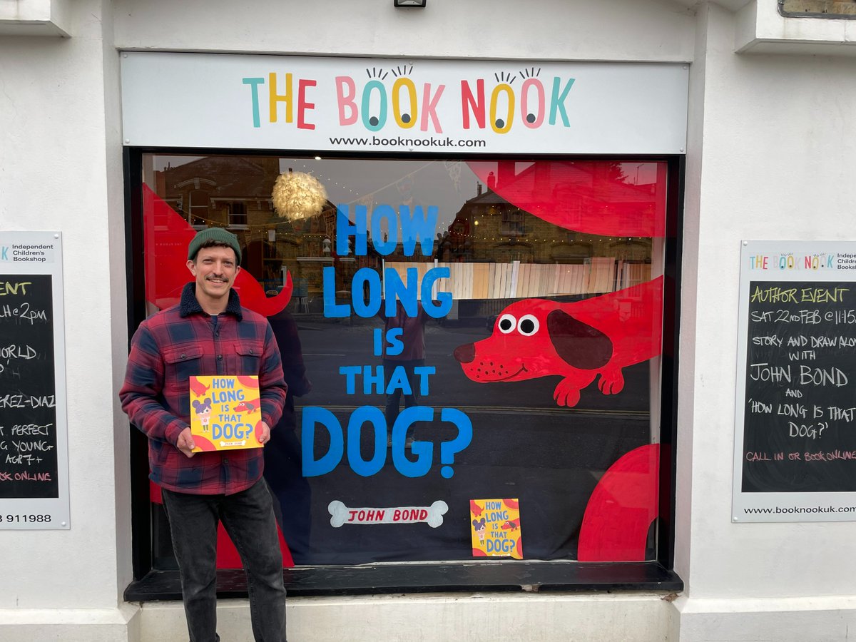 HarperCollins Children's Books (@harpercollinsch) on Twitter photo This dog is that long he can be in different places at once! 🙊
John Bond has painted these absolutely adorable windows for World Book Day week at @<a href="/everybody_reads/">Everybody Reads</a>, <a href="/booknook/">BookNook 📚</a> and <a href="/steyningbooks/">Steyning Bookshop</a>. Check them out if you're nearby! You can read How Long is That Dog now 🐶🌭🥨 This dog is that long he can be in different places at once! 🙊
John Bond has painted these absolutely adorable windows for World Book Day week at @<a href="/everybody_reads/">Everybody Reads</a>, <a href="/booknook/">BookNook 📚</a> and <a href="/steyningbooks/">Steyning Bookshop</a>. Check them out if you're nearby! You can read How Long is That Dog now 🐶🌭🥨