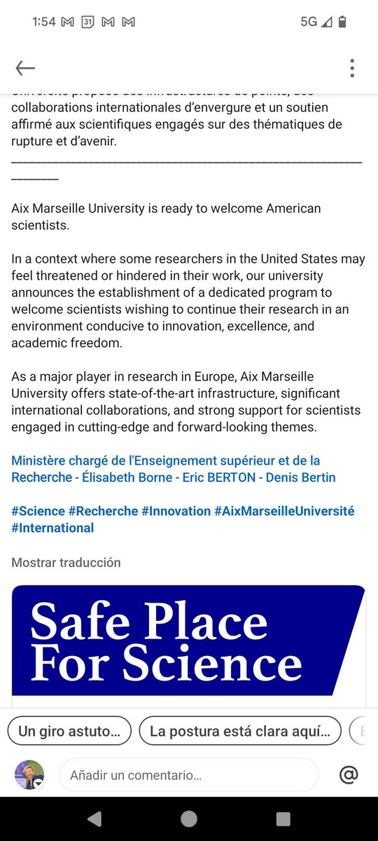 Rafa Argüello (@rafajarguello) on Twitter photo Solidarité & Fraternité with our
American and south American colleagues.
Today we #StandUpForScience
<a href="/CNRS_dr12/">CNRS Provence et Corse</a>
AMU and others are launching programs to welcome colleagues in danger and host them in France.
Fell free to contact me. Solidarité & Fraternité with our
American and south American colleagues.
Today we #StandUpForScience
<a href="/CNRS_dr12/">CNRS Provence et Corse</a>
AMU and others are launching programs to welcome colleagues in danger and host them in France.
Fell free to contact me.