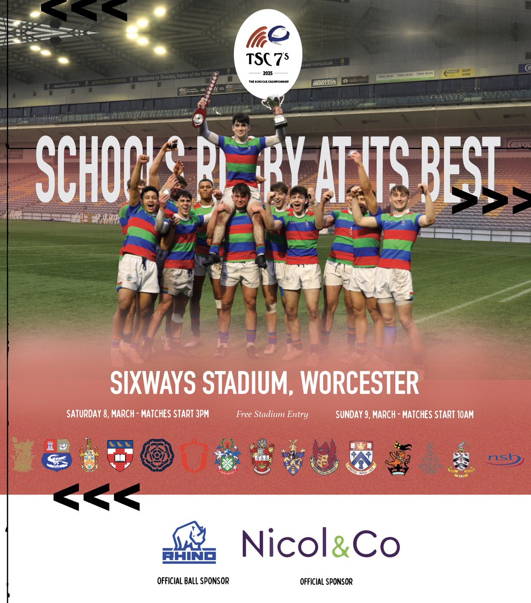 RGS Worcester (@rgsworcester) on Twitter photo ๐ TSC7s โ This Weekend! ๐
Weโre excited to co-host The Schools' Championship 7s as RGS Worcester competes against some of the best Rugby 7s schools in the country! ๐ช
๐ Sixways | ๐ Saturday from 3pm | ๐๏ธ Free entry!
Come and support the 1st VII! ๐๐ฅ #TSC7s #Sixways #Rugby7s ๐ TSC7s โ This Weekend! ๐
Weโre excited to co-host The Schools' Championship 7s as RGS Worcester competes against some of the best Rugby 7s schools in the country! ๐ช
๐ Sixways | ๐ Saturday from 3pm | ๐๏ธ Free entry!
Come and support the 1st VII! ๐๐ฅ #TSC7s #Sixways #Rugby7s