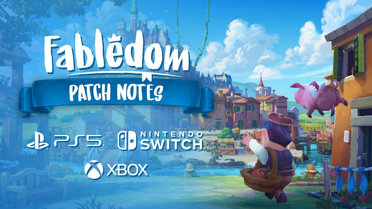 🐷 #Fabledom - Upcoming Patch Announcement! 🐷

Great news, everyone! A new patch is coming soon to PS5, Nintendo Switch, and Xbox Series! 🎮

For more details, check out the full news on our Discord: discord.com/channels/64710…