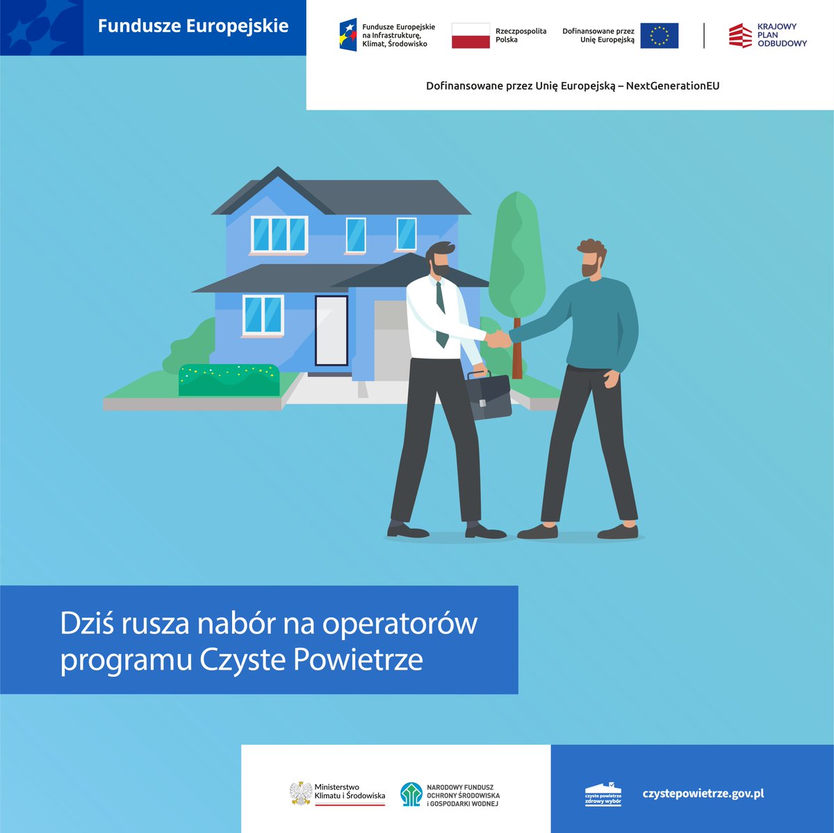 🚀 Rusza nabór na gminnych operatorów Programu Czyste Powietrze! 🌍💨

Więcej szczegółów na stronie 👇
bit.ly/3F62A4X

#FunduszeUE #FunduszeEuropejskie #CzystePowietrze #Termomodernizacja #Ekologia #DotacjeDlaMieszkańców #GminniOperatorzy