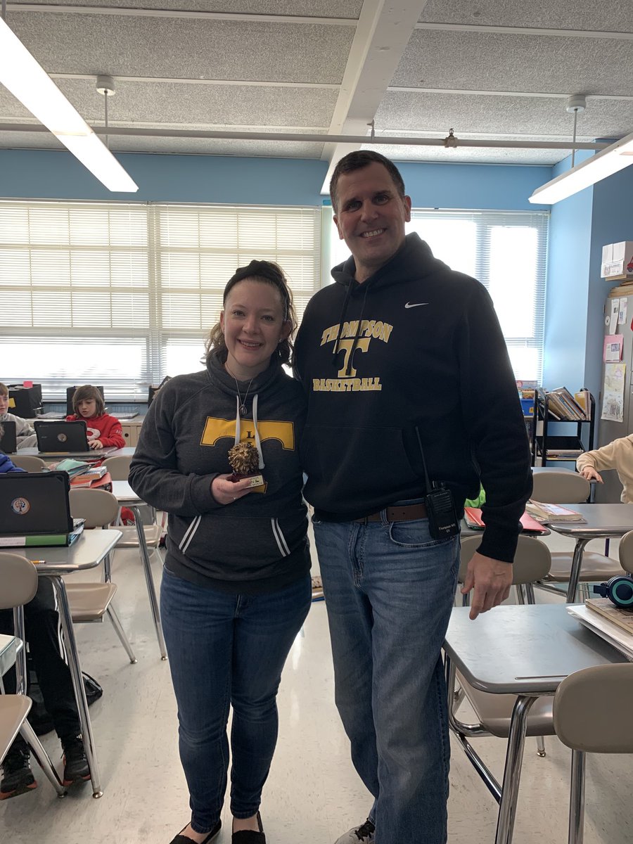 Congratulations to Mrs. Devine for being named Thompson’s Lion of the Month!!! Thanks for all you do to make our school a great place to be!!! #MTPSpride #ThompsonMSpride