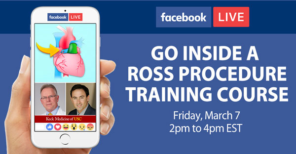 Adam Pick (@heart_valve) on Twitter photo SPECIAL EVENT TODAY: Join me LIVE inside a Ross Procedure Training Course with Dr. Vaughn Starnes starting at 2pm EST at facebook.com/events/6177289…. #RossProcedure <a href="/KeckMedicineUSC/">Keck Medicine of USC</a> #HeartValves SPECIAL EVENT TODAY: Join me LIVE inside a Ross Procedure Training Course with Dr. Vaughn Starnes starting at 2pm EST at facebook.com/events/6177289…. #RossProcedure <a href="/KeckMedicineUSC/">Keck Medicine of USC</a> #HeartValves