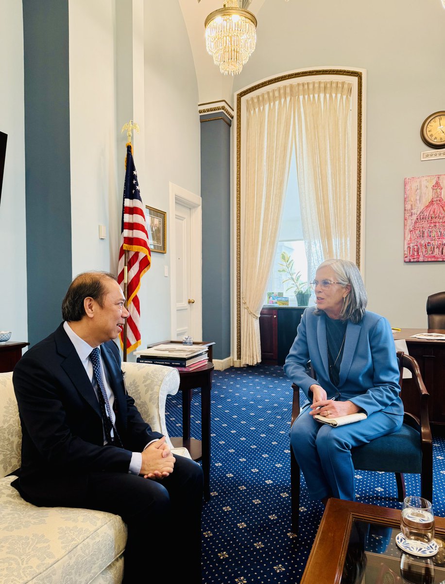 Ambassador Nguyen Quoc Dzung (@ambassadordzung) on Twitter photo Honored to meet with <a href="/WhipKClark/">Katherine Clark</a> to discuss the future of Viet Nam-U.S. relations. A thoughtful exchange on key bilateral priorities and areas of cooperation—reinforcing our commitment to a partnership for peace, stability, and prosperity. Honored to meet with <a href="/WhipKClark/">Katherine Clark</a> to discuss the future of Viet Nam-U.S. relations. A thoughtful exchange on key bilateral priorities and areas of cooperation—reinforcing our commitment to a partnership for peace, stability, and prosperity.