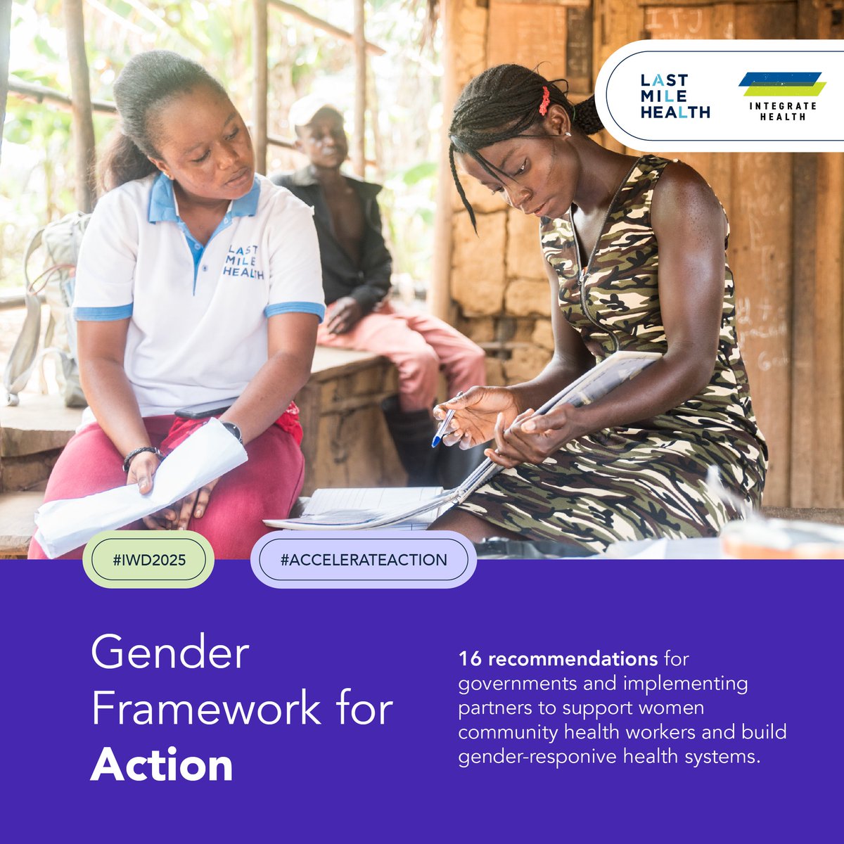 Last Mile Health (@lastmilehealth) on Twitter photo On #InternationalWomensDay, we call on gov'ts & partners to take action for gender equity in #proCHW programs. Our gender equity Framework for Action (w/<a href="/integrateglobal/">Integrate Health</a>) shares 16 recommendations to ensure women CHWs are supported across their careers: bit.ly/4fuJRNd On #InternationalWomensDay, we call on gov'ts & partners to take action for gender equity in #proCHW programs. Our gender equity Framework for Action (w/<a href="/integrateglobal/">Integrate Health</a>) shares 16 recommendations to ensure women CHWs are supported across their careers: bit.ly/4fuJRNd