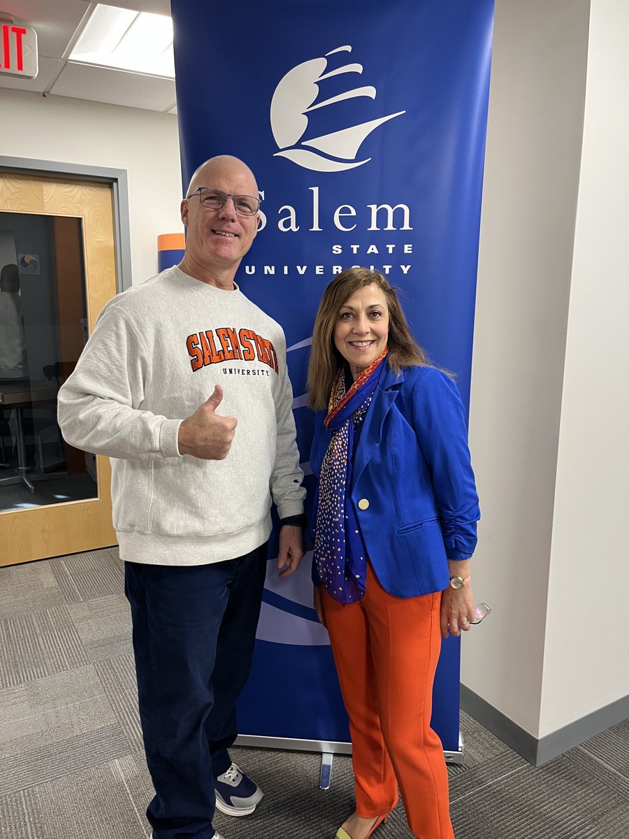 Orange and Blue Friday at Salem State.  Viking Pride!