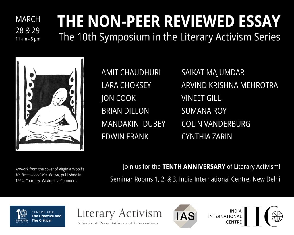 The 10th Symposium in the Literary Activism Series: ‘The Non-Peer Reviewed Essay’

Join us for the TENTH ANNIVERSARY of Literary Activism!