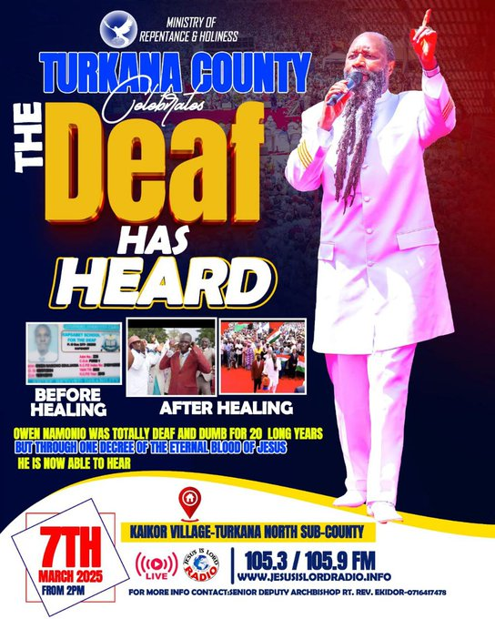 Today for #TheRevivalProgram we celebrate from Lodwar, the deaf who heard in Menengai 7