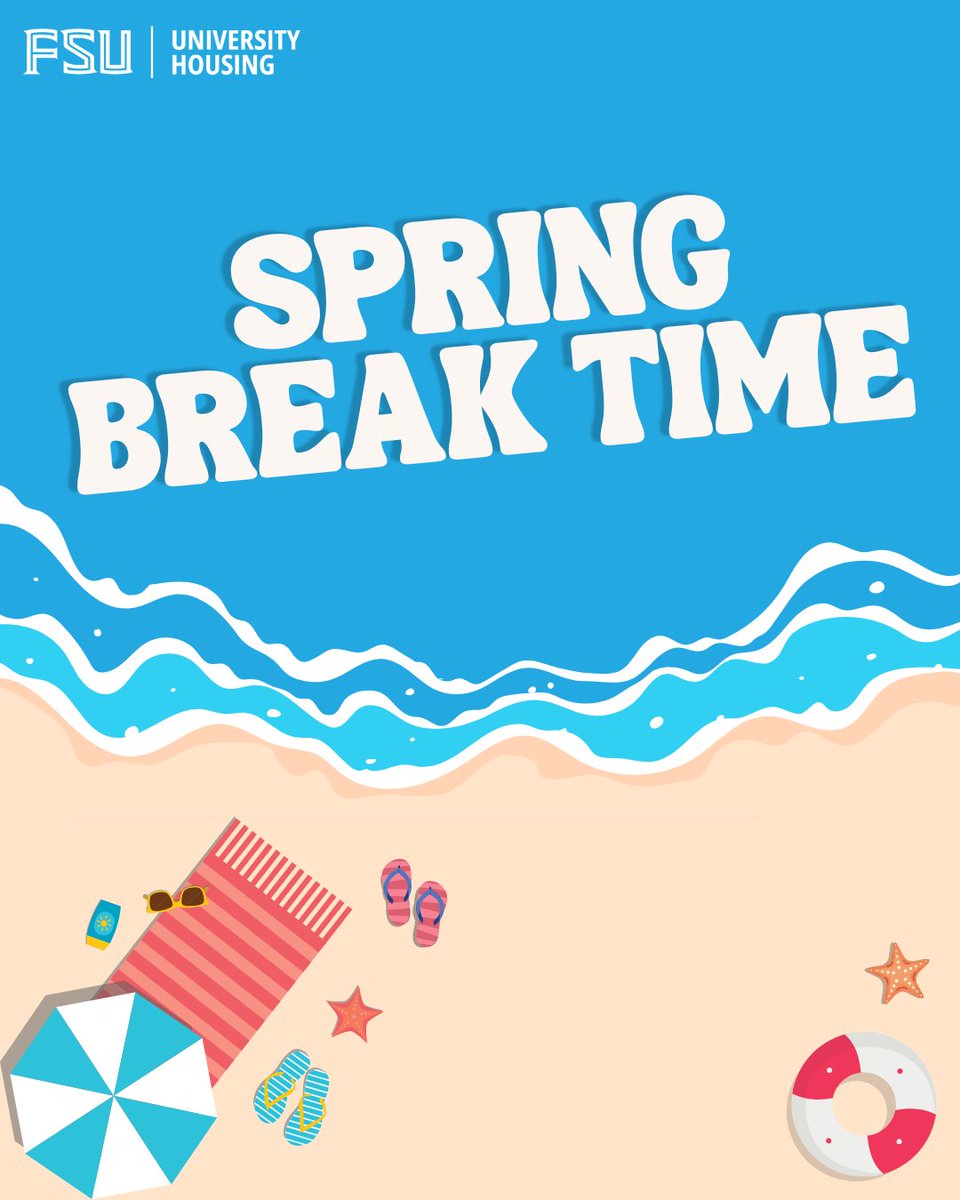 Noles, it's Spring Break! Jump into the fun but remember, safety first! Have a blast and #StaySafe during your #SpringBreakFun.