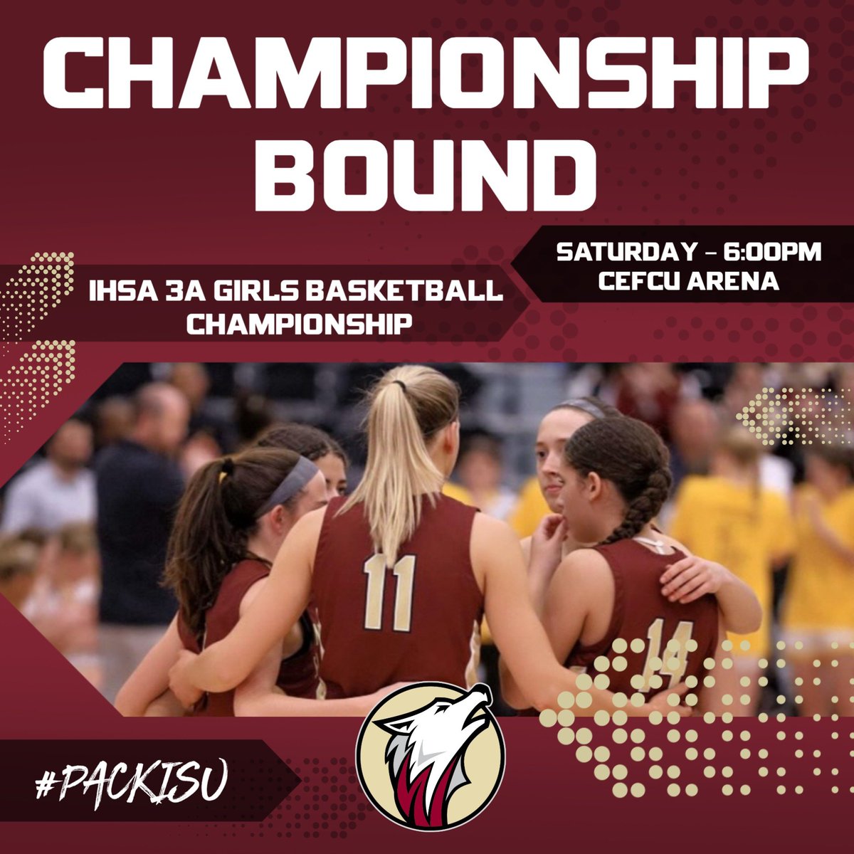 One more to go for <a href="/SIWolfpackBKG/">Saint Ignatius College Prep Girls Basketball</a>. See you tomorrow night in Normal!#PackISU🐺