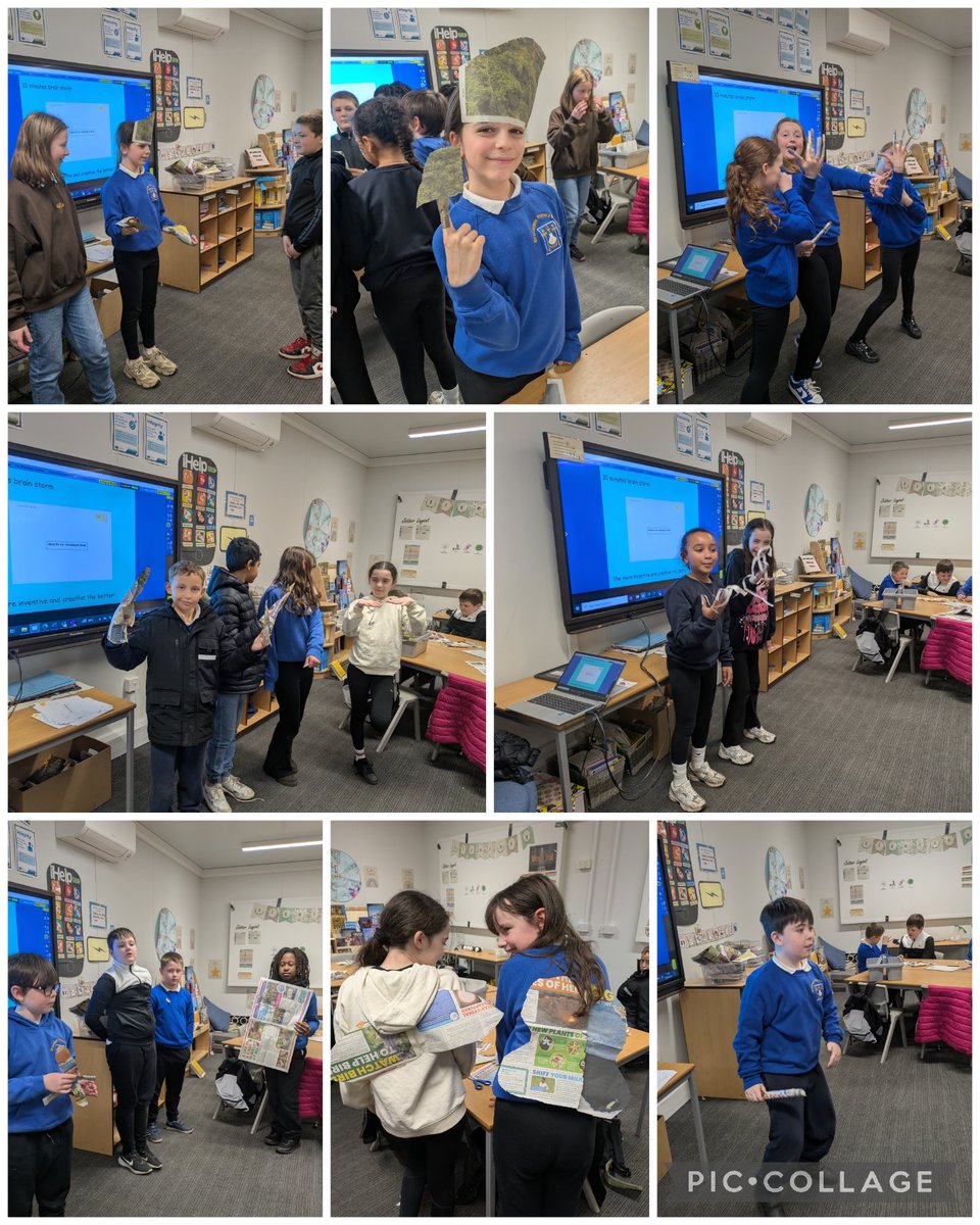 World Book Day celebrations have been in full swing in P5/6 🌍📚 Edinburgh storytellers visited with a performance 🎭 we went on a walk with P3b to make eco bookmarks 🍃🌼 and finally demonstrated creativity with newspaper after reading A Page in the Wind 📰 well done everyone!