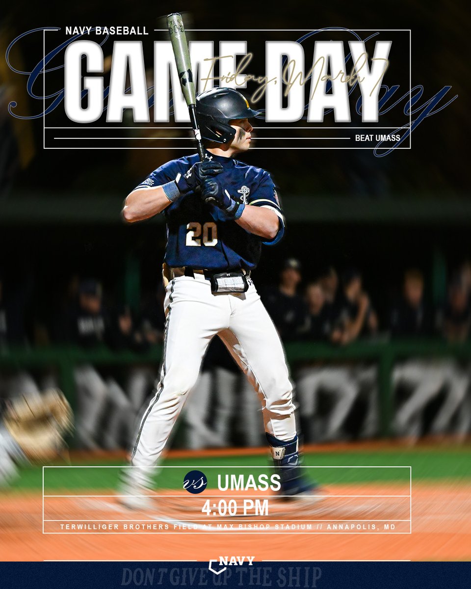 NavyBaseball's tweet image. First of four with the Minutemen on deck!

⏰ 4:00 pm
📍 Annapolis, MD
🏟️ Max Bishop Stadium
📊tinyurl.com/4v2cudan

#GoNavy