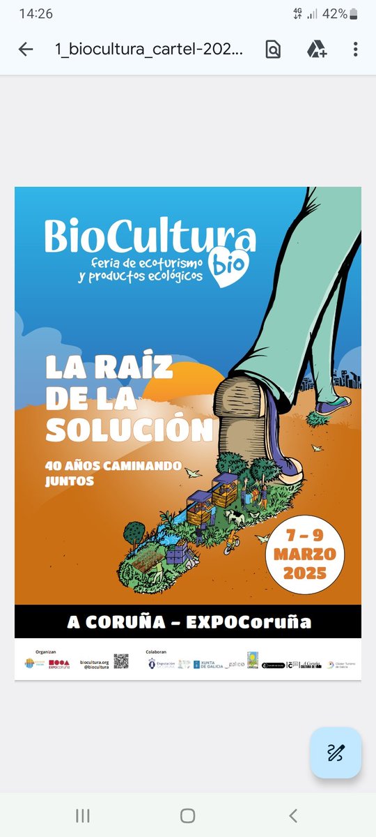 Mañana sábado volvemos a la carretera para irnos con <a href="/depulugo/">Deputación de Lugo</a> a A Coruña a hablar de #miel, de #ecología, de #rural, de #abejas y de #mariposas. Te esperamos a las 11:00 en el Stand 121 en #biocultura. 
<a href="/paisdelabeyeiro/">El País del Abeyeiro</a> 
<a href="/ACorripa/">Asociación Corripa</a> 😃