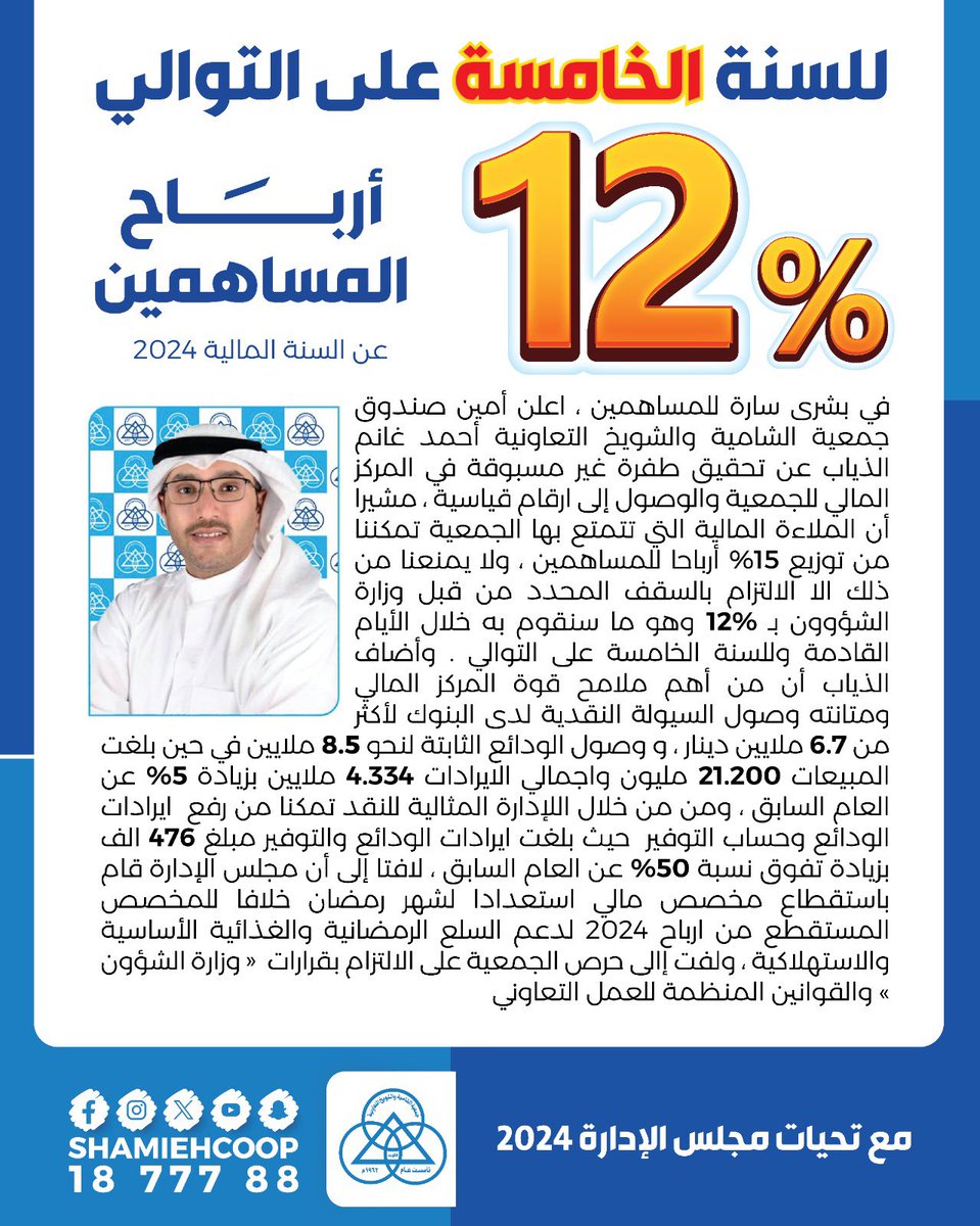 #ارباح_المساهمين #جمعية_الشامية #جمعيات #جمعيات_تعاونية #جمعيات_الكويت #كويتي_وافتخر #كويت