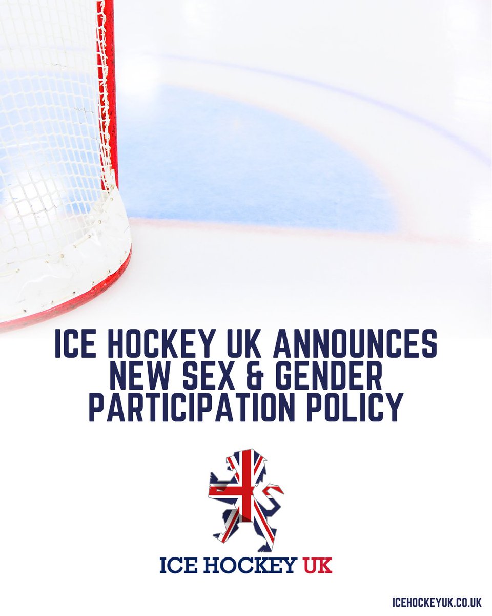 ℹ️🏒 Ice Hockey UK - in collaboration with England Ice Hockey, Scottish Ice Hockey and the Elite Ice Hockey League - has introduced a new Sex &amp; Gender Participation Policy that will take effect for the 2025/2026 season. Read more ➡️ tinyurl.com/3vfcphzx