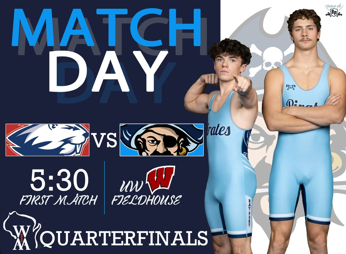 Bay Port Radio (@voiceofbp) on Twitter photo π π π π π π π π π πͺ
𦫠<a href="/Reedsburg_AD/">Aaron May</a>
βοΈ <a href="/BP_Wrestling/">Bay Port Wrestling</a>
π€ΌββοΈ <a href="/wiaawi/">WIAA</a> State Quarterfinal
π<a href="/UWBadgers/">Wisconsin Badgers</a> Fieldhouse
π 5:30 First Match
ποΈ<a href="/SuamicoElem/">Ryan Welnetz</a> & <a href="/BDLeClaire/">Bryan LeClaire</a>
π» youtube.com/live/rAzHfo5Xxβ¦
#wiwrestle π π π π π π π π π πͺ
𦫠<a href="/Reedsburg_AD/">Aaron May</a>
βοΈ <a href="/BP_Wrestling/">Bay Port Wrestling</a>
π€ΌββοΈ <a href="/wiaawi/">WIAA</a> State Quarterfinal
π<a href="/UWBadgers/">Wisconsin Badgers</a> Fieldhouse
π 5:30 First Match
ποΈ<a href="/SuamicoElem/">Ryan Welnetz</a> & <a href="/BDLeClaire/">Bryan LeClaire</a>
π» youtube.com/live/rAzHfo5Xxβ¦
#wiwrestle