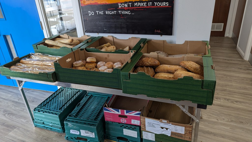 Bread and some cakes: donated and available for free collection at Benn Partnership Centre this afternoon. 

Open until 5:00pm. 

Lucas House, Railway Terrace, Rugby CV21 3HR.