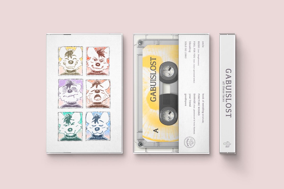 GABUISLOST "all these faces" [tS037] ~ 2nd run cassettes are available for pre-order now