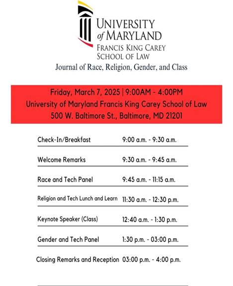 Law Tech &amp; Justice symposium happening now at <a href="/UMDLaw/">Maryland Carey Law</a>! Please join in person or via Zoom (DM me if interested).