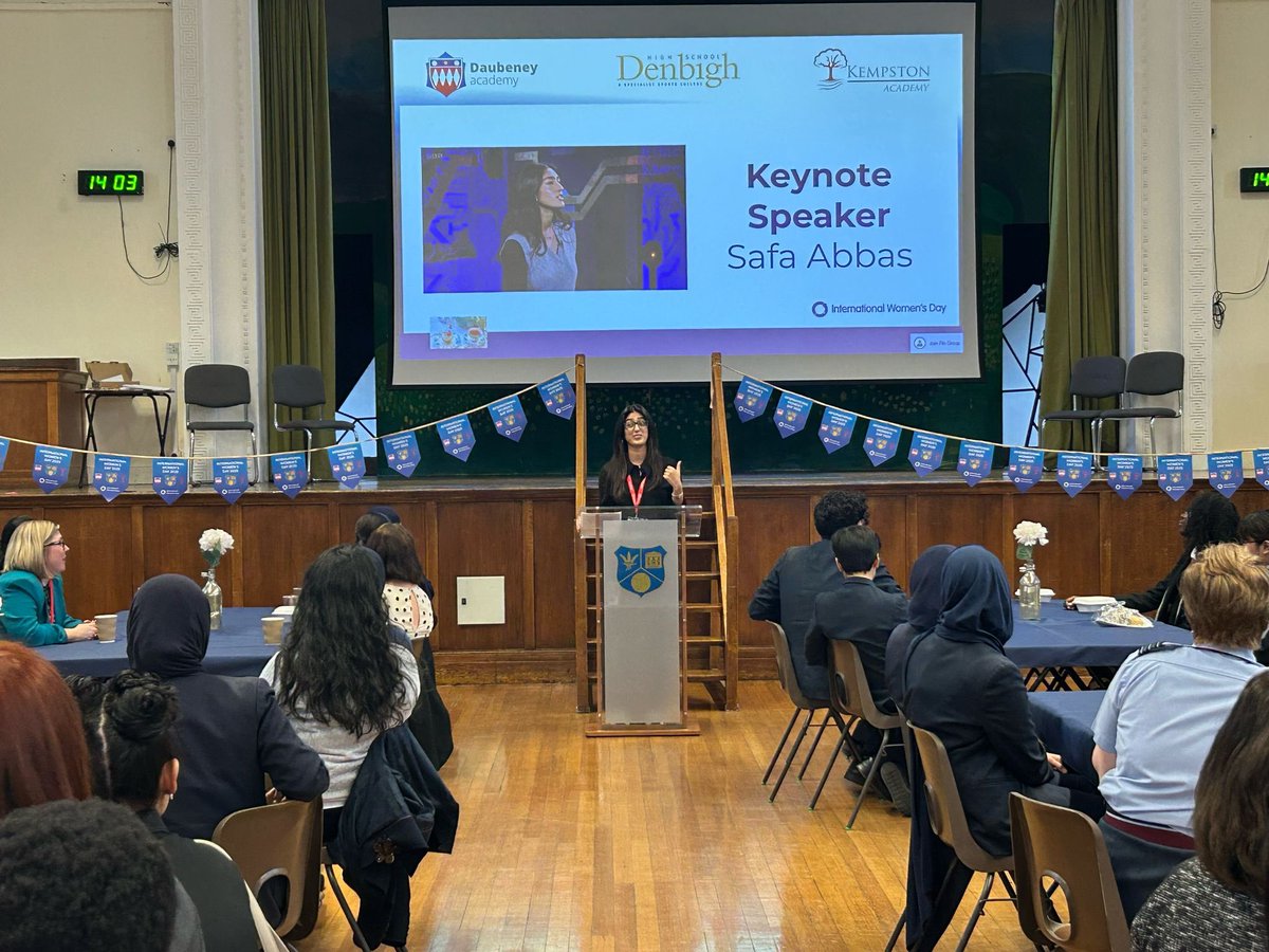 Honoured to welcome Safa Abbas back to Denbigh for our #InternationalWomensDay2025 keynote. Her inspiring speech reminded students to step forward, embrace new opportunities, and trust that the path to success isn’t always straight—but always worth pursuing. #Inspiration