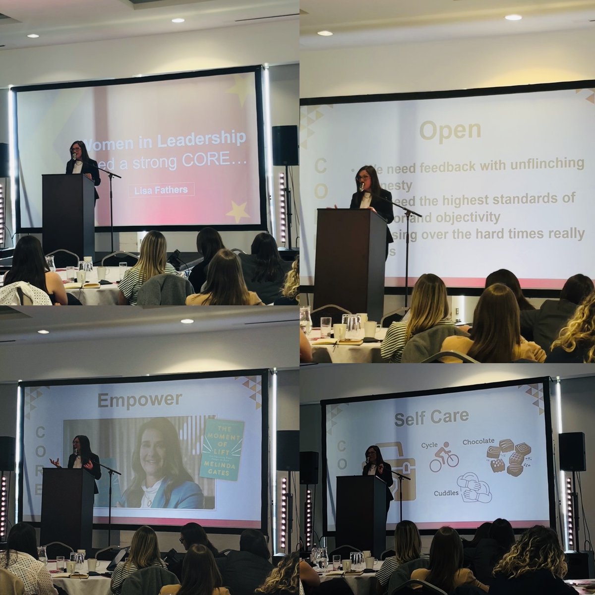 BrightFuturesET's tweet image. Great afternoon at our Women in Leadership Conference! Inspiring keynote from our Deputy CEO, Lisa Fathers on wellbeing and the power of a strong CORE—because great leadership starts from within! 🧡✨#WomenInLeadership #Wellbeing #COREStrength #BFInnovateEd