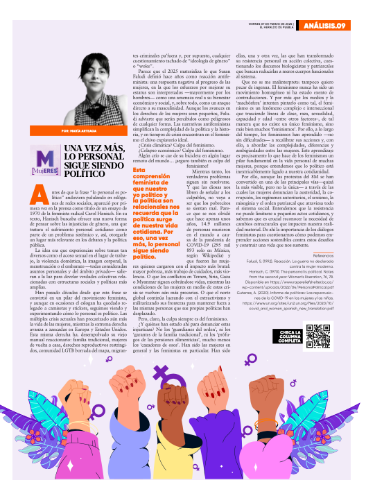erickbecerra1's tweet photo. La edición especial del #8Marzo (un día antes porque mañana no circulamos).

Incluye Portada especial. 💜 📰

Artículos de mujeres académicas que discuten sobre los enormes retos a propósito del #DiaInternacionalDeLaMujer 

María Arteaga @Locaniana https://t.co/D9ViyjXx0k

Angélica Sandoval Sánchez https://t.co/XzJnxyYNRp

Merced Sánchez Ortiz https://t.co/TOJDTOFVJY

Blanca Alcalá https://t.co/OKCX4lb0UZ