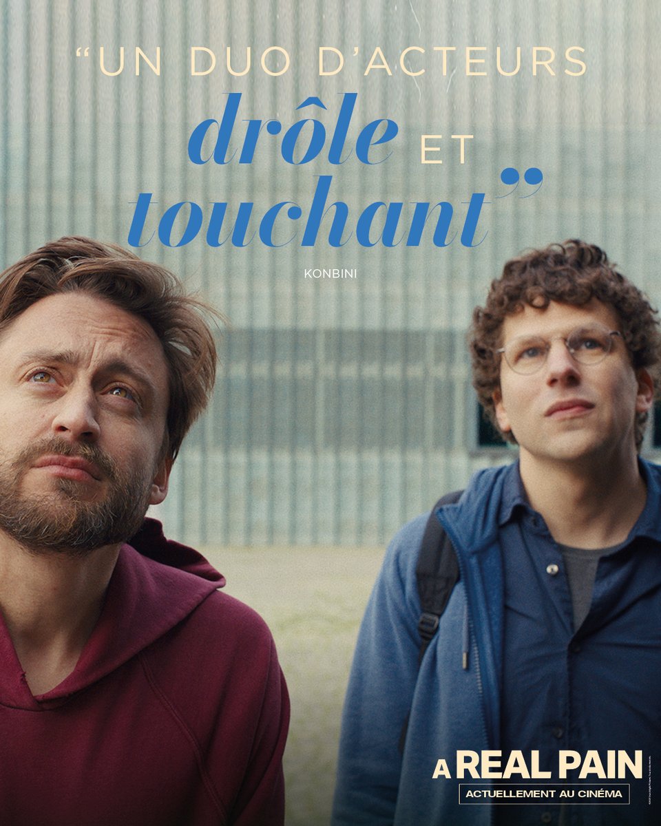 SearchlightFR's tweet image. Et vous, quels mots utiliseriez-vous pour décrire #ARealPain ? 🥰 Actuellement au cinéma.