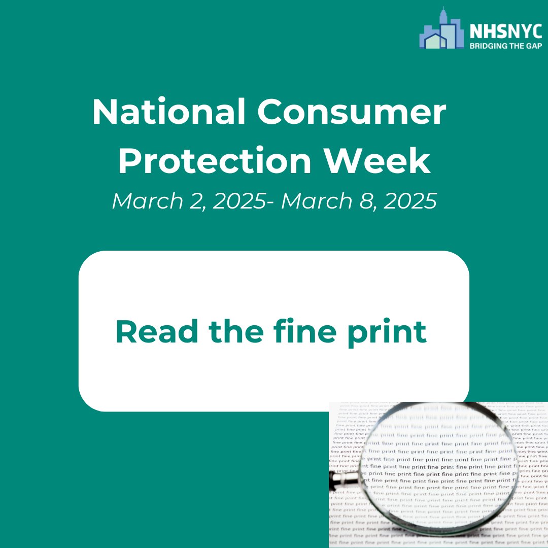 NHSNYC is celebrating National Consumer Protection Week (March 2-9, 2025). Visit mass.gov/news/consumer-… for #ConsumerProtection advice! #NCPW2025